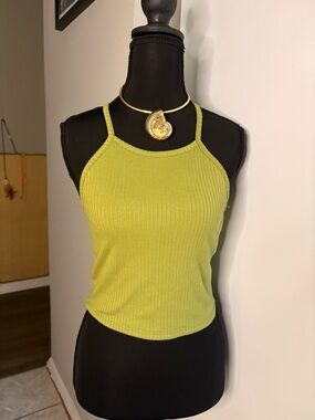 Green earthbound ribbed tank top
